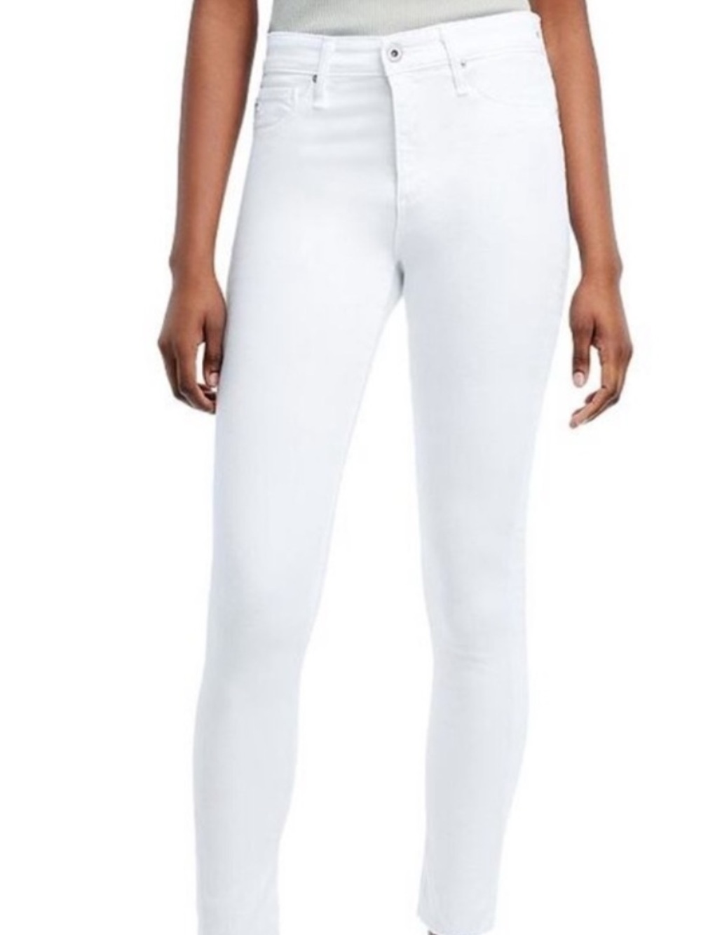 AG The Farrah high rise skinny jean in white sz 29R slim jegging